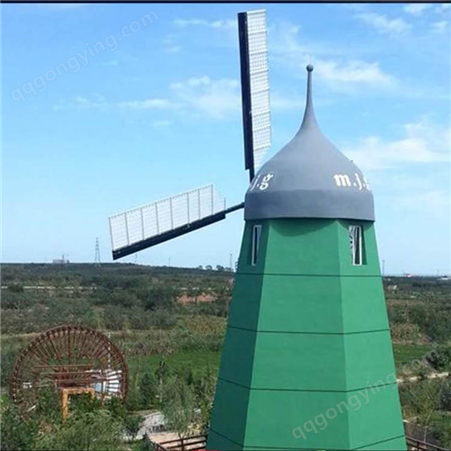 美亚景观能源 组装大型景观风 车 大功率风力景观木质风车