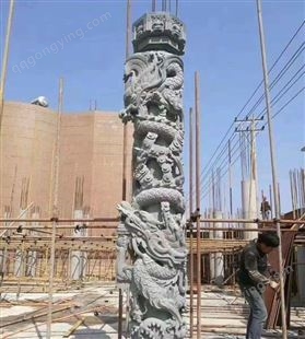 各种天然石材龙柱专业定制 用于古建筑 寺庙 祠堂