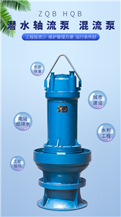 ZQB型潜水轴流泵 大流量潜水泵 广泛应用于农田灌溉