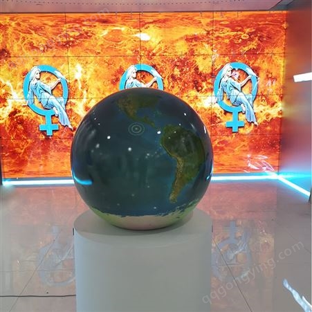 高清球屏联动系统 企业展厅 科技展馆 大屏融合互动多媒体工程球幕