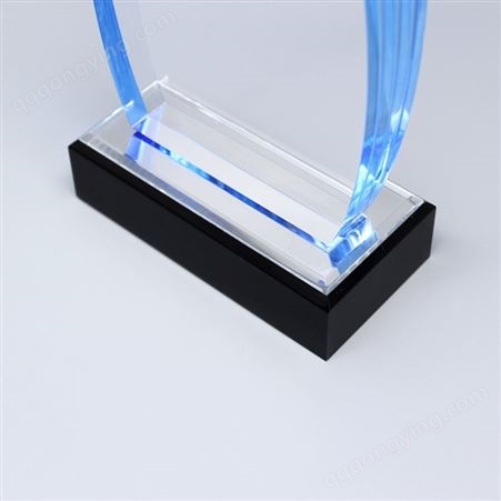 亚克力创意简约体育赛事公司庆典透明蓝奖杯奖牌