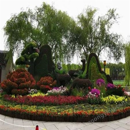 绿雕植物造型 绿雕景观 立体花坛 使用寿命长可定制