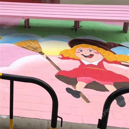 幼儿园墙体彩绘 童真童趣彩绘墙 手工绘制 包含设计