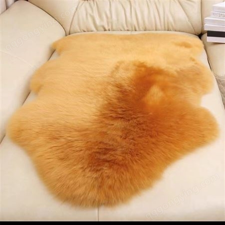 整张羊皮羊糕皮花色地毯客厅卧室沙发垫羊毛坐垫床边毯子
