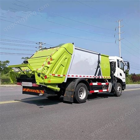 东风天锦国六压缩式垃圾车，用于小区物业园区景区垃圾清理