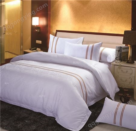 【布予.】床上用品厂家 宾馆布草采购 酒店全棉四件套 个性定制