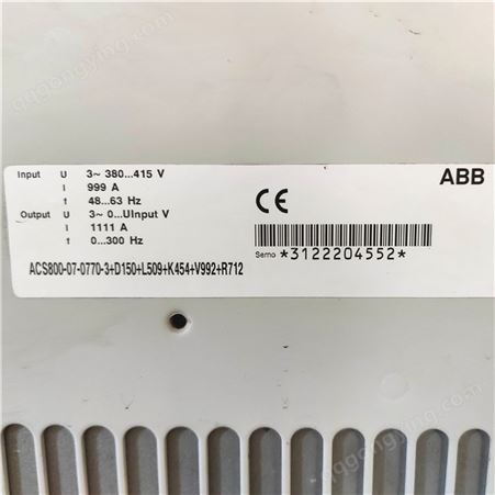 ABB进口大功率变频器维修另可供ACS800-07-0770-3-D150-L509-K45