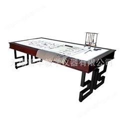 古韵木质工艺桌面含透光钢化玻璃HP2412HR仿古特大型拷贝桌 批发