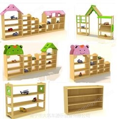 供应南宁幼儿园实木六格玩具柜家具 广西区角柜书包柜玩具厂