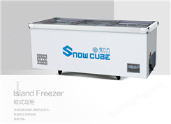 雪立方SD-568E 组合岛柜商用冷柜大容量冷冻食品展示柜玻璃门展示