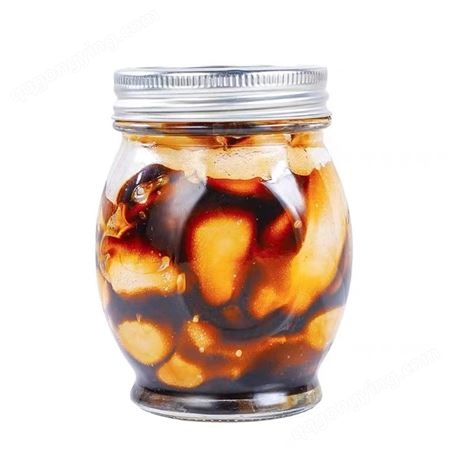 现货蜂蜜玻璃瓶果酱辣椒泡菜密封罐耐高温带盖食品罐头瓶
