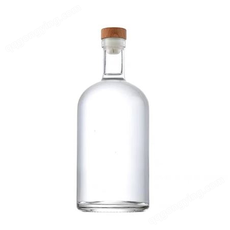 定制玻璃酒瓶带盖木塞密封瓶储存酒饮料分装瓶