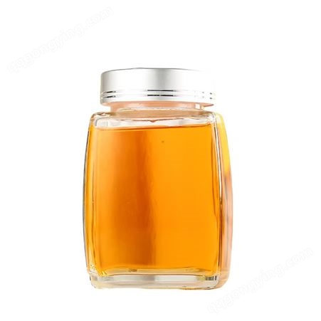 玻璃蜂蜜瓶分装密封燕窝果酱瓶子1斤装蜂蜜罐方形蜂蜜玻璃瓶定制