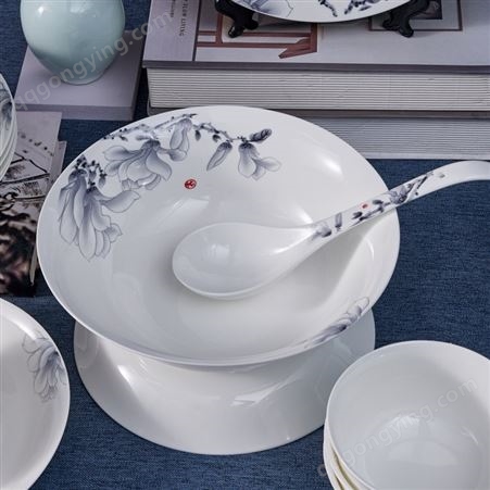 欧式陶瓷餐具 适用于家庭 餐厅碗盘碟 套装 使用范围广 锦绣