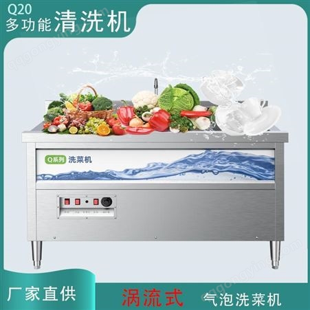 Q20A洗菜机 气泡 蔬菜 水果清洗机 商用 臭氧 消毒 全自动清洗 设备