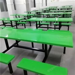 工厂饭堂学校食堂餐桌椅加固加厚快餐桌椅八人桌