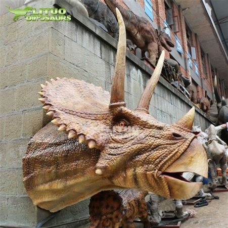 三角龙软体硅胶动态景观雕塑模型 仿真恐龙模型厂家 出售租赁