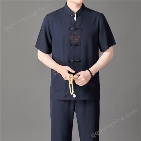 新中式国风唐装男冬季加厚复古盘扣立领外套改良 汉服