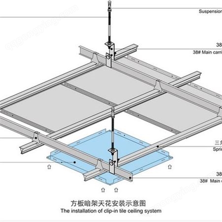工程装饰铝天花板系列 铝扣板集成吊顶 生产 润盈