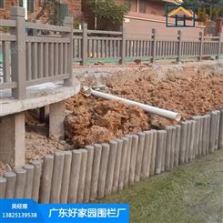 广州水泥仿木桩 广州仿木桩生产厂家 好家园 实力厂商强度达标