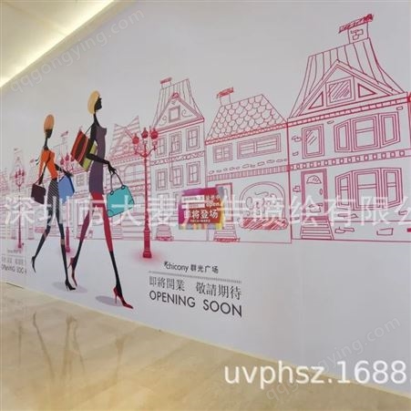 深圳施工装修围挡店铺广告安装制作 喷绘画面制作安装