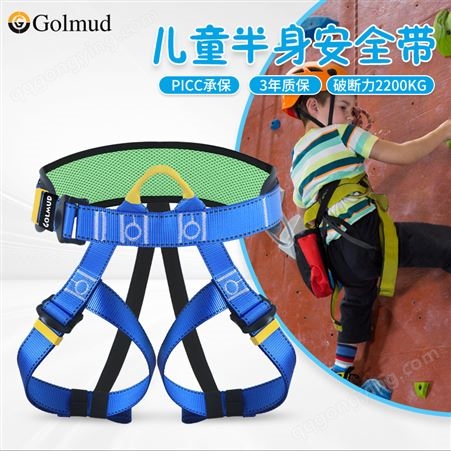 哥尔姆 半身式 儿童攀岩安全带GM3609 室内拓展 速降保险 户外登山装备