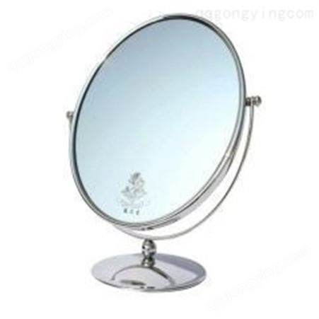 红素金属铬色110-1双面化妆镜 椭圆台式双面镜 双面柜台镜免费设计logo 100件起订不单独零售
