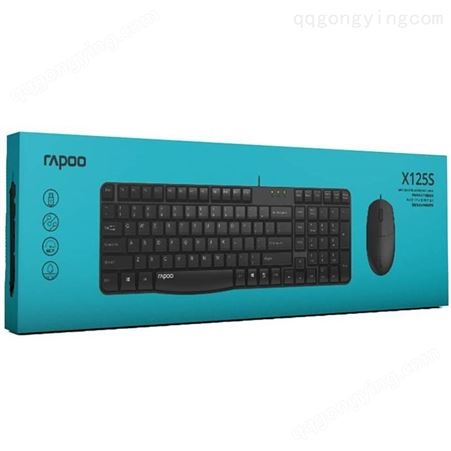 Rapoo雷柏X120 pro/X125S有线键鼠套装 双USB键盘鼠标防水套件